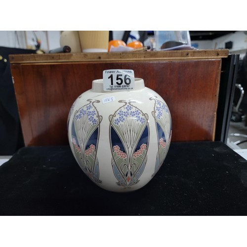 156 - Good quality ceramic Liberty of London Ianthe pattern vase, in good order measures 18cm high