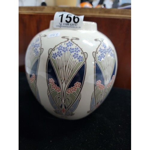 156 - Good quality ceramic Liberty of London Ianthe pattern vase, in good order measures 18cm high