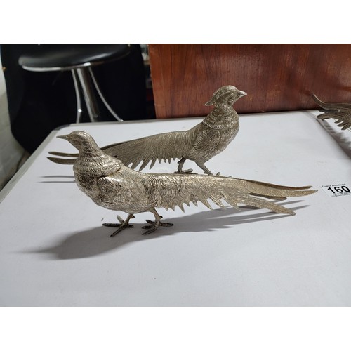 160 - Collection of bird formed table decorations inc 2x golden pheasants, 2x pheasants along with 2x ital... 