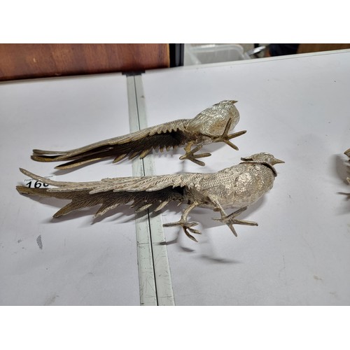 160 - Collection of bird formed table decorations inc 2x golden pheasants, 2x pheasants along with 2x ital... 