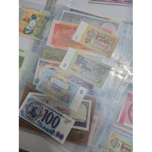 161 - Large collection of various bank notes inc Japanese, Indian, Vietnam, Brasil, Indonesia, etc all in ... 