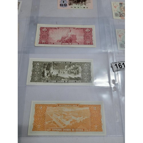 161 - Large collection of various bank notes inc Japanese, Indian, Vietnam, Brasil, Indonesia, etc all in ... 