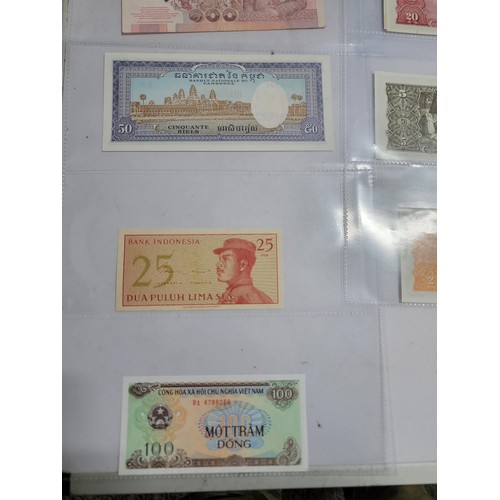 161 - Large collection of various bank notes inc Japanese, Indian, Vietnam, Brasil, Indonesia, etc all in ... 