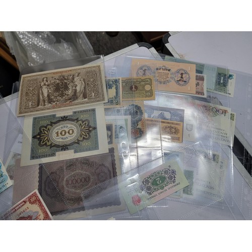 161 - Large collection of various bank notes inc Japanese, Indian, Vietnam, Brasil, Indonesia, etc all in ... 