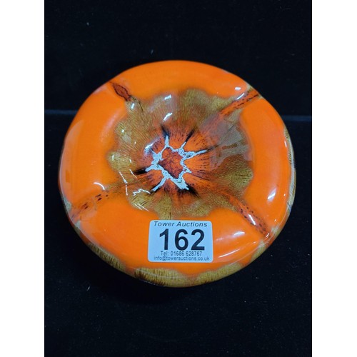 162 - Good quality Vallauris lava glaze large french ceramic ashtray in good order with striking colours h... 