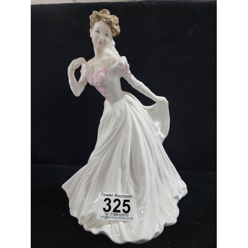 325 - 3x ceramic figures inc Coalport 'Olivia' 2012, Royal Doulton 'The Bride' HN 4324 and a Brompton & Co... 