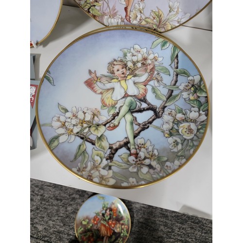 356 - Collection of 12x The Flowers Of The Year china plates designed by Cicely Mary Barker, all with COA'... 