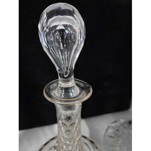 357 - 4x glass decanters inc 2x ships decanters inc a Thomas Webb decanter, cut glass crystal decanter and... 