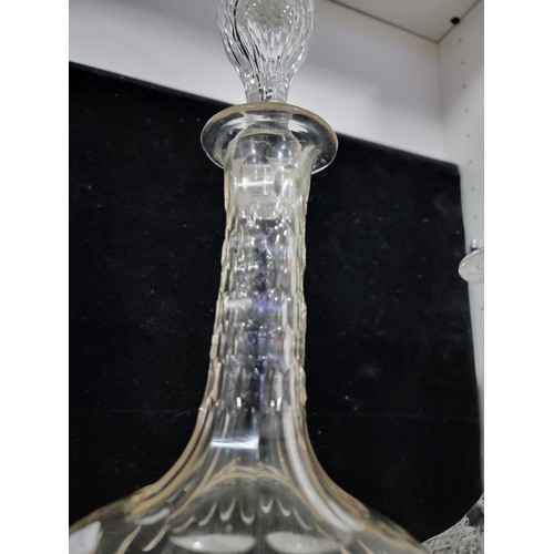 357 - 4x glass decanters inc 2x ships decanters inc a Thomas Webb decanter, cut glass crystal decanter and... 