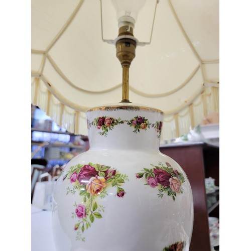 360 - Royal Albert Old Country Roses ceramic telephone along with a tall Royal Albert Old Country Roses ta... 