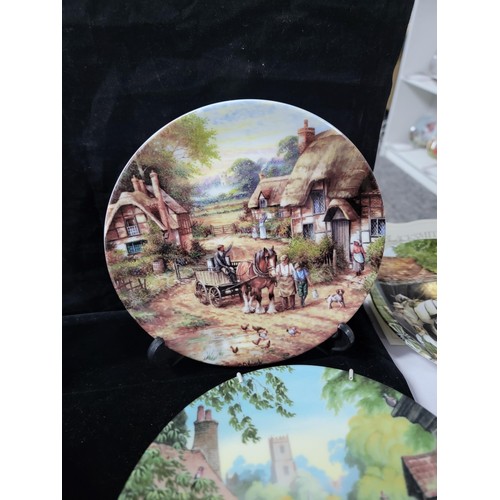 363 - Large quantity of limited edition ceramic plates all with COA's to include Royal Albert The Queen Mo... 