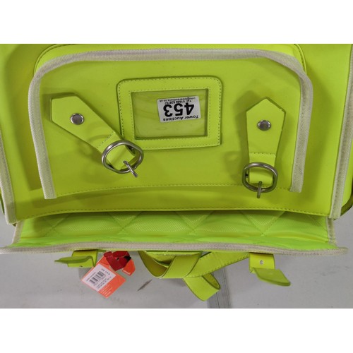 453 - A brand new bright neon yellow Superdry satchel unused with tags. RRP £44.99 from Superdry