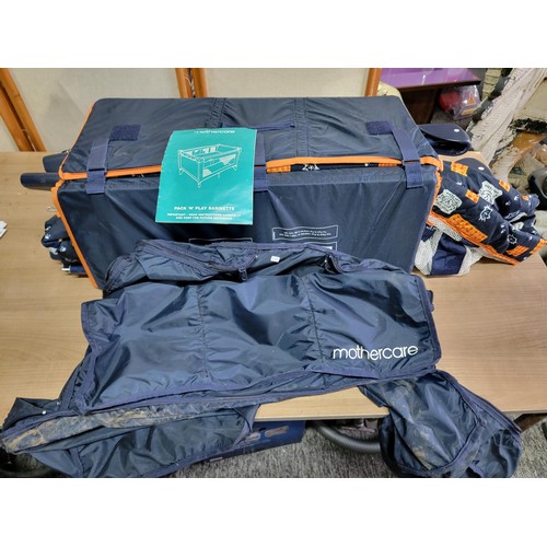 440 - 2 x Travel cots and a folding camping table all in their carry bags