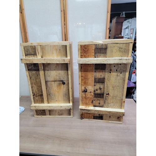 442 - Two locally made timber planters 66cm long and 30cm high 36 wide, very strong items and treated with... 