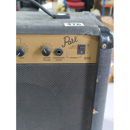 476 - A Park (by Marshall) G10 electric guitar amplifier, complete with power cable in working order.