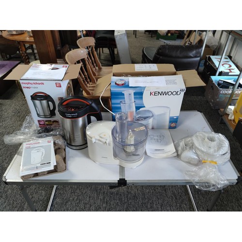 480 - Kenwood FP370 mixer unpacked but never used, new condition, complete with accessories, along with a ... 