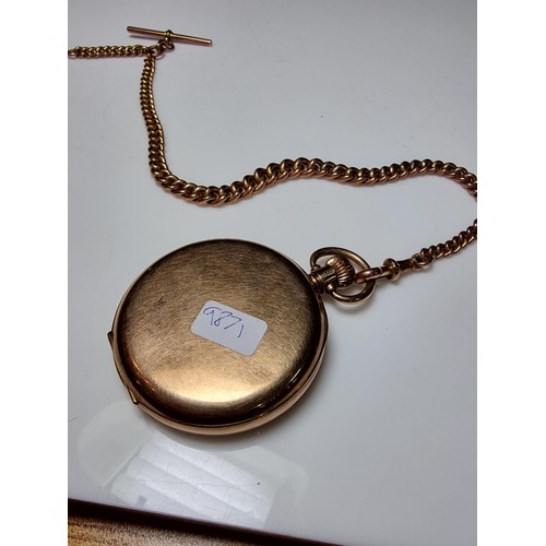 270 - Hallmarked 9ct. yellow gold pocket watch by Buren with a 15 jewel, movement complete with a hallmark... 