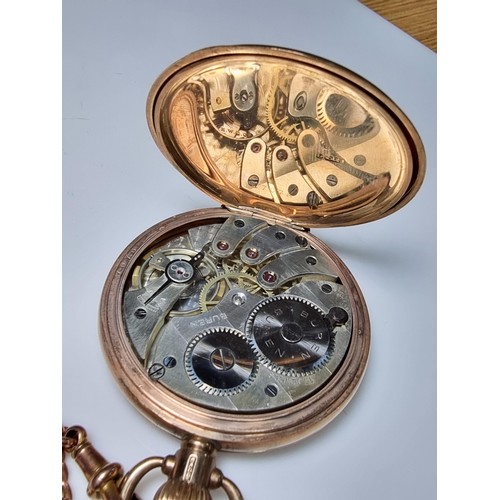 270 - Hallmarked 9ct. yellow gold pocket watch by Buren with a 15 jewel, movement complete with a hallmark... 