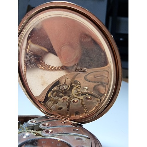 270 - Hallmarked 9ct. yellow gold pocket watch by Buren with a 15 jewel, movement complete with a hallmark... 