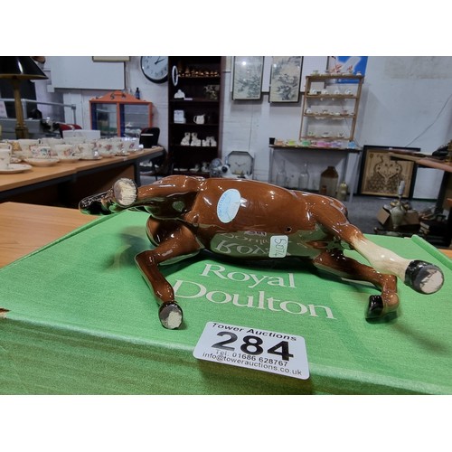 284 - Royal Doulton glazed porcelain horse figure complete with its original box. In excellent clean condi... 