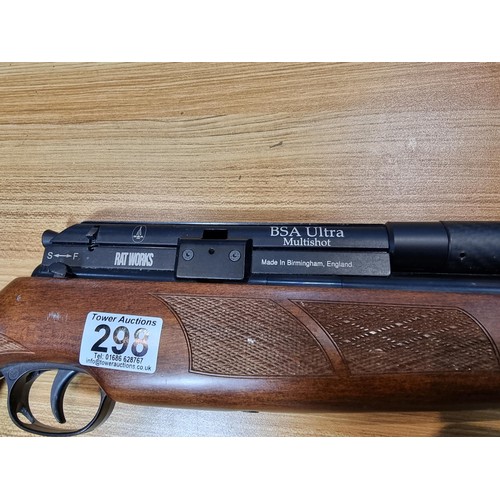 298 - Good quality modern BSA Ultra Multishot .22 gas powered air rifle, this rifle was sent to Rat Works ... 