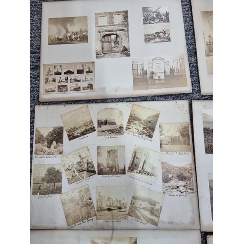 308 - Large qty of vintage and antique photographs, double side mounted on 10 cards to include photographs... 