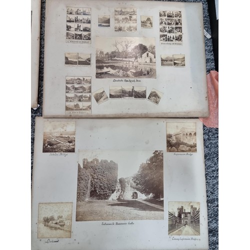 308 - Large qty of vintage and antique photographs, double side mounted on 10 cards to include photographs... 