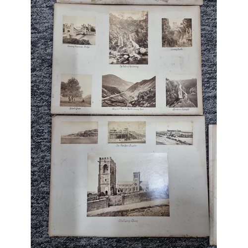 308 - Large qty of vintage and antique photographs, double side mounted on 10 cards to include photographs... 