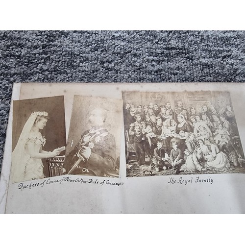 308 - Large qty of vintage and antique photographs, double side mounted on 10 cards to include photographs... 