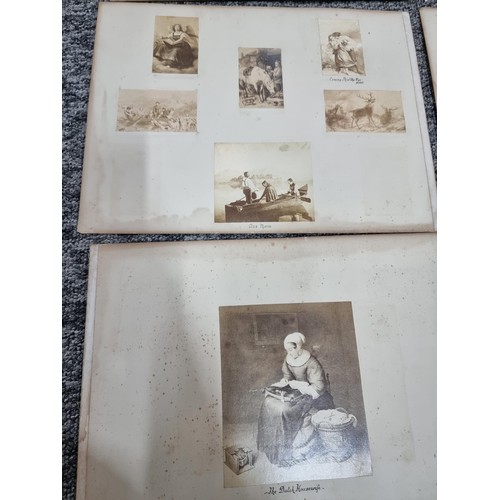 308 - Large qty of vintage and antique photographs, double side mounted on 10 cards to include photographs... 