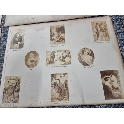 308 - Large qty of vintage and antique photographs, double side mounted on 10 cards to include photographs... 