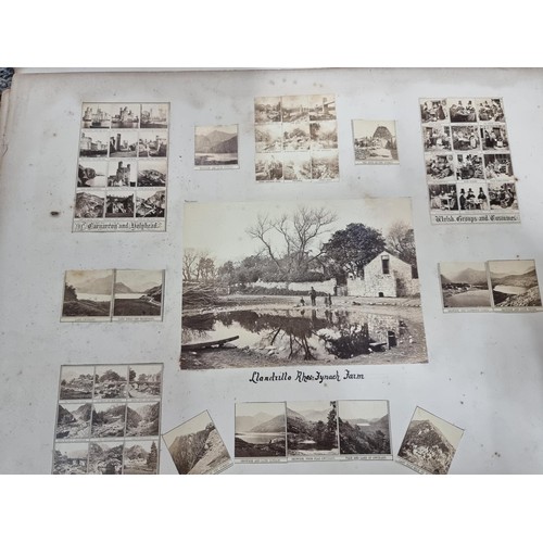 308 - Large qty of vintage and antique photographs, double side mounted on 10 cards to include photographs... 