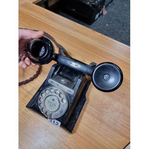 312 - Vintage GPO 312L Bakelite telephone with a plaque marked 