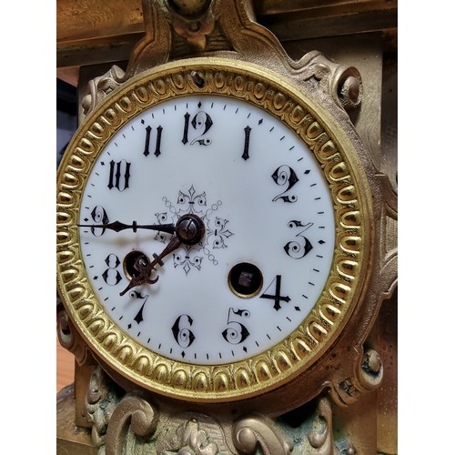 311 - Fine quality large impressive Ormolu bronze bracket clock presenting excellent ornate detail includi... 