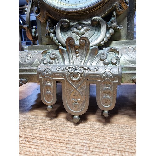 311 - Fine quality large impressive Ormolu bronze bracket clock presenting excellent ornate detail includi... 