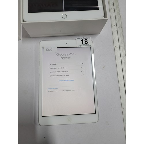 17 - A bundle of 2x Apple iPads to inc an  iPad A1432 mini in good working condition, has been reset read... 