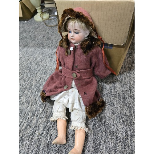 85 - Collection of 3x antique bisque dolls inc 2x stamped Armand Marseille all for restoration along with... 