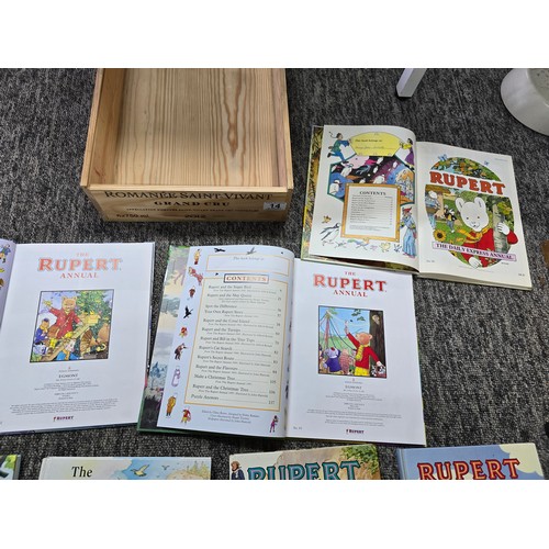 14 - A large collection 24x Rupert annuals from the Daily Express with dates from 1979-2018, to include t... 