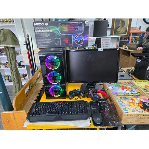 15 - A comprehensive gaming PC set up featuring Windows 10 and I5 processor 16GB of ram, 500GBHDD, 500W P... 