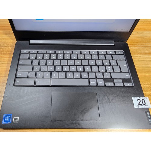 20 - A Lenovo Chromebook S340-14, intel N4000 processor, chrome operating system 4GB ram (Extendable via ... 