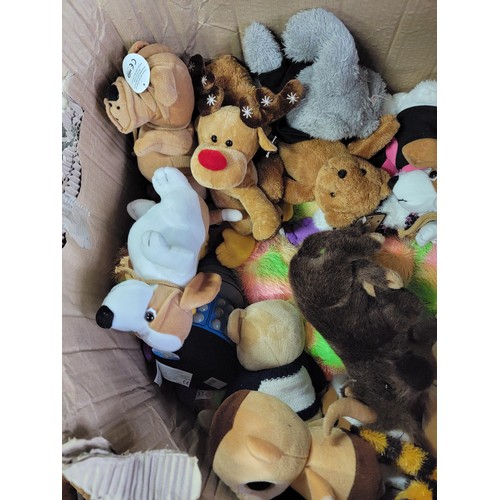73 - Large quantity of soft toys inc hug me's Character bears, Raccoons, lions, dogs etc see pictures for... 
