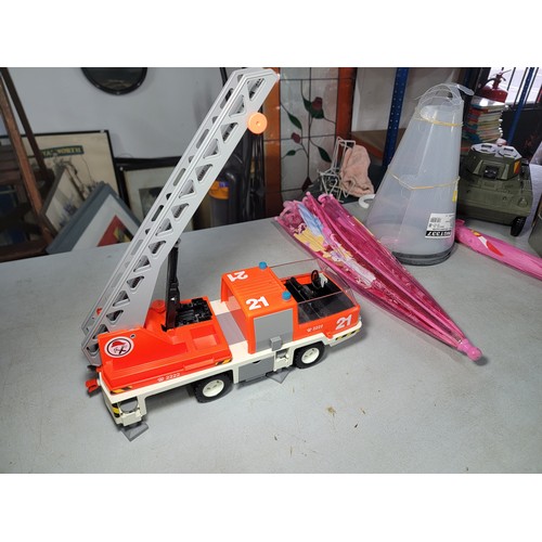 78 - Collection of collectables and toys inc, large metal mini, crane by Paymobil, JCB digger, plated war... 
