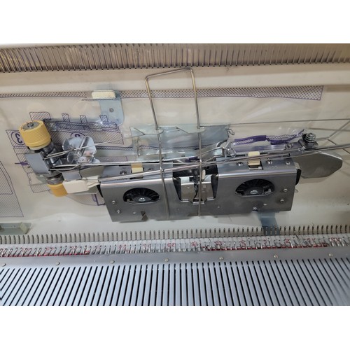 80 - Brother knitting machine Model KH-836, complete with folding table, Height of table 70cm x 122cm wid... 