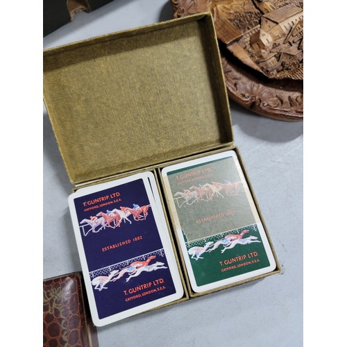 95 - 2x boxes of collectables inc a collection of vintage tins inc an afganistan war tin, hip flasks, alo... 