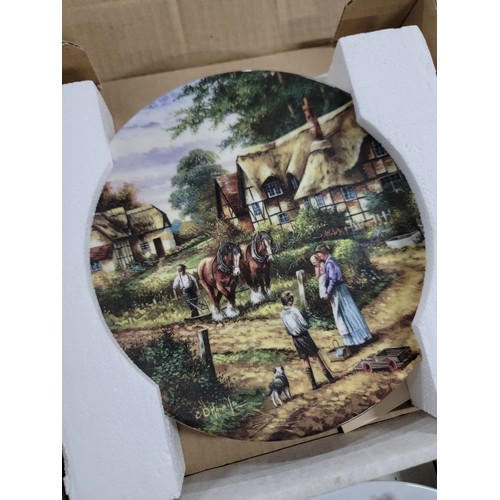 101 - Collection of 14x boxed limited edition plates plates inc 12x Wedgwood, At the Crossing from the cou... 
