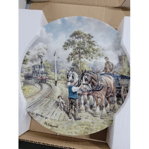 101 - Collection of 14x boxed limited edition plates plates inc 12x Wedgwood, At the Crossing from the cou... 