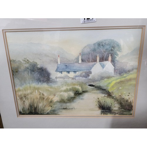 121 - Framed and glazed original watercolour signed to lower right William Attkins, of a country house sce... 