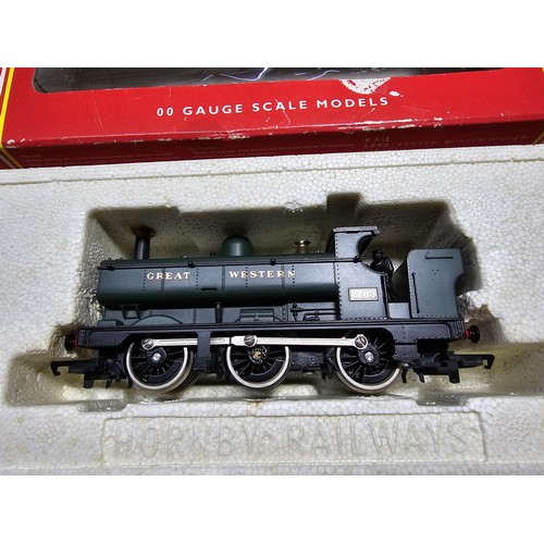 43 - A boxed Hornby R165 GWR 0-6-0 open cab pannier tank locomotive 2783 driver and fireman fitted, clean... 