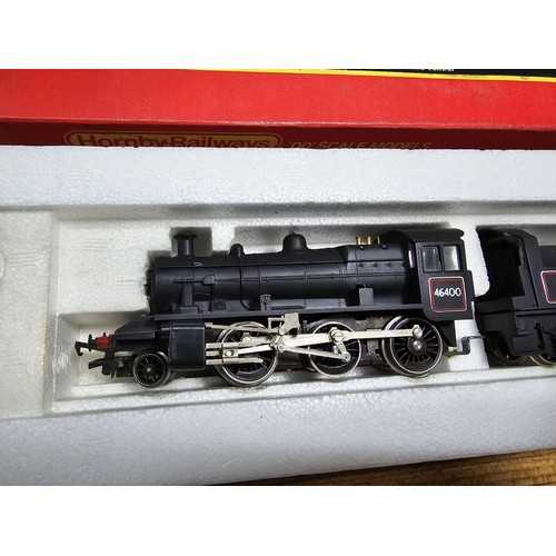 45 - A vintage boxed Hornby R857 class 2 BR late crest Ivatt 2-6-0 loco and tender 46400, cleaned and ser... 