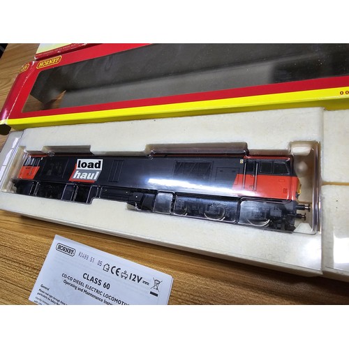 47 - A boxed Hornby R2489 class 60 loadhaul co-co diesel electric loco 60007 directional lighting. Twin m... 